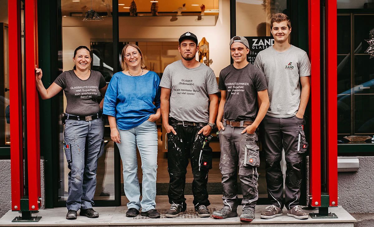von links nach rechts: Alexandra Zand, Silke Zand, Stefan Gsenger, Fabian Gsenger, Hannes Moser