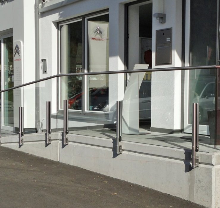 Glasgeländer Außenbereich
