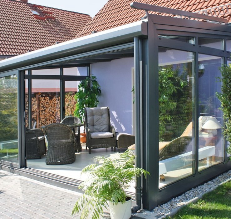 Glaswände Wintergarten