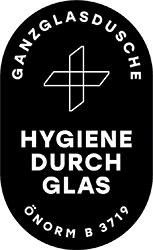Logo Ganzglasdusche Hygiene durch Glas Önorm B 3719